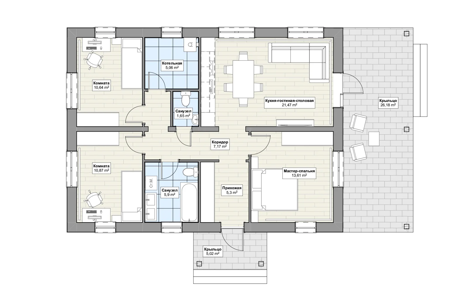 Планировка 1-й этаж