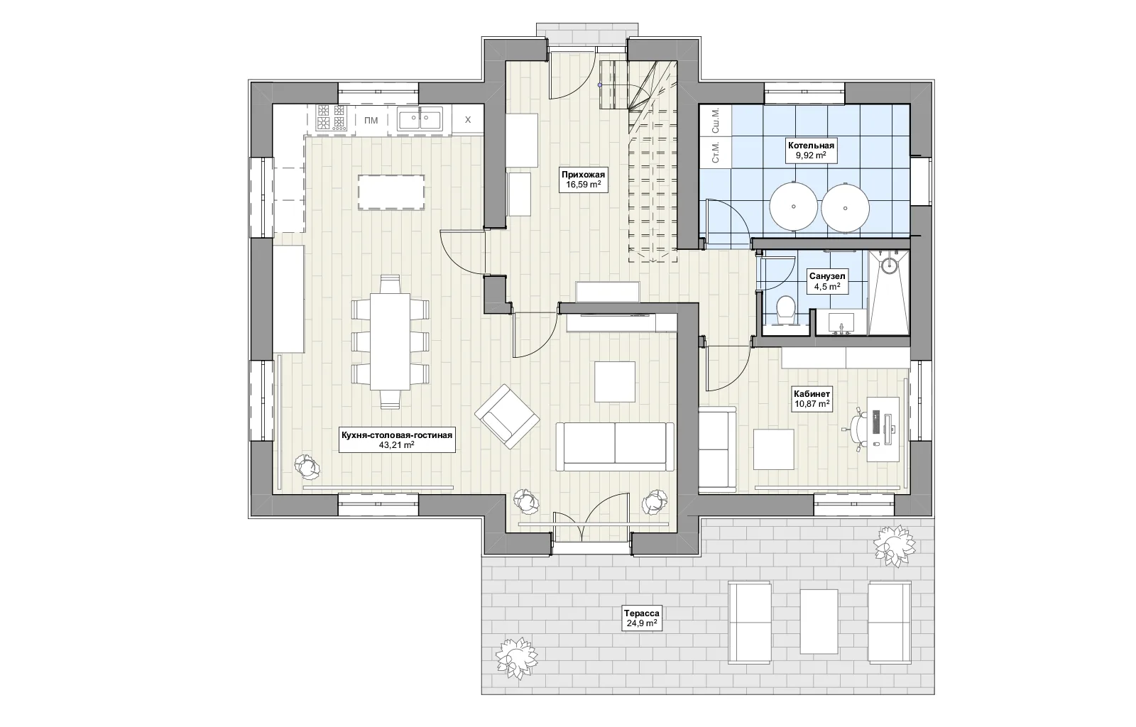 Планировка 1-й этаж